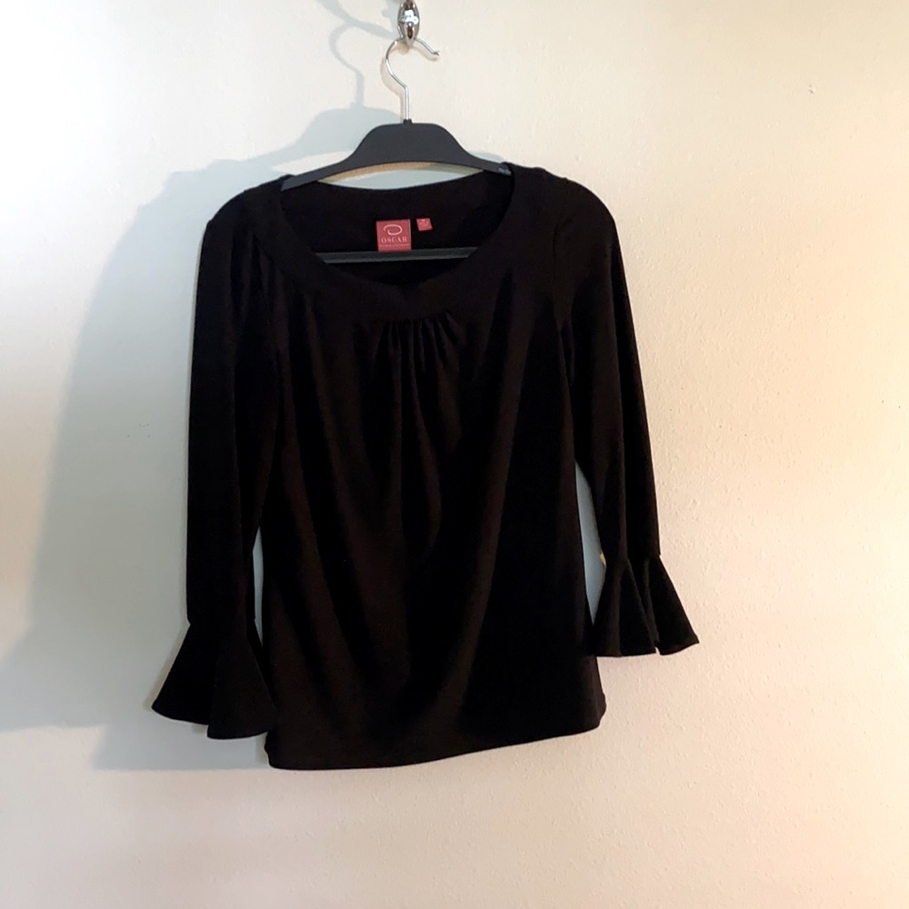 Oscar - Black top flare cuffs